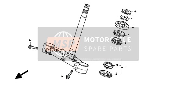 Honda NC700X 2012 STEERING STEM for a 2012 Honda NC700X