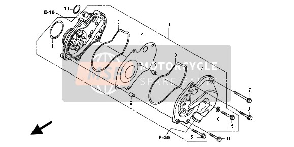 Honda NC700XA 2012 WASSERPUMPE für ein 2012 Honda NC700XA