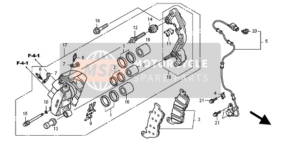 38520MGSD81, Sensor, Fr. Wheel Speed, Honda, 1