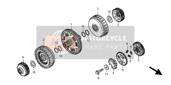 Honda NC700XD 2012 CLUTCH for a 2012 Honda NC700XD