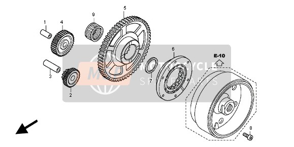 Honda NC700XD 2012 STARTING CLUTCH for a 2012 Honda NC700XD