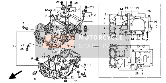 11000MGSD50, Jeu De Carter Moteur, Honda, 0