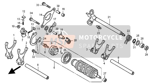 Honda NC700XD 2012 GEARSHIFT DRUM for a 2012 Honda NC700XD