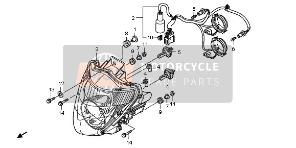 Honda VFR800X 2012 Faro per un 2012 Honda VFR800X