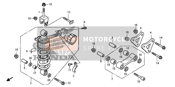 90122MGE000, Bolt, Cushion Upper, 10X53.5, Honda, 0