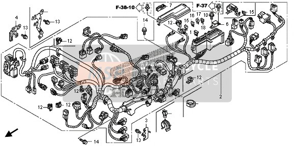 38213SM4003, Fuse, Block (50A), Honda, 1