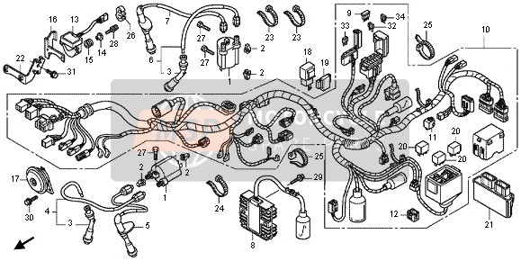 Honda VT750C2B 2012 WIRE HARNESS  for a 2012 Honda VT750C2B