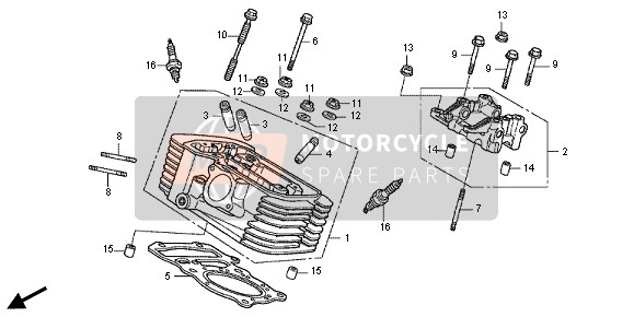 REAR CYLINDER HEAD