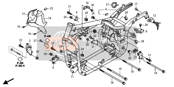 Honda VT750CS 2012 RAHMENKÖRPER für ein 2012 Honda VT750CS