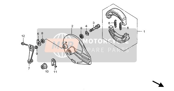 Honda CBF250 2006 REAR BRAKE PANEL for a 2006 Honda CBF250