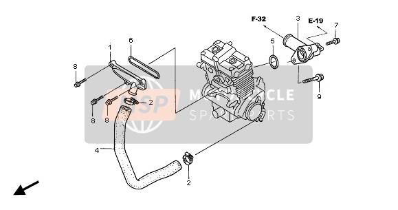 Honda CBF500 2006 WATER PIPE for a 2006 Honda CBF500