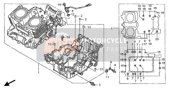 Honda CBF500A 2006 Carter per un 2006 Honda CBF500A