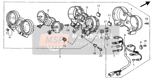 Honda CBF500A 2006 METER (MPH) for a 2006 Honda CBF500A