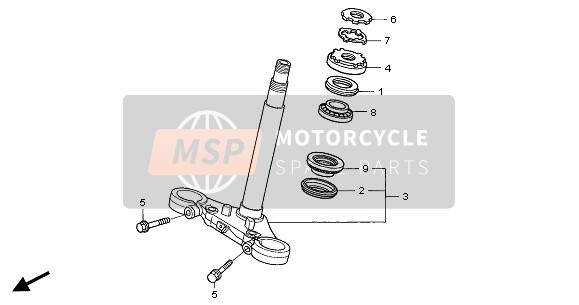 Honda CBF500A 2006 STEERING STEM for a 2006 Honda CBF500A