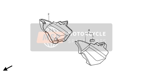 Honda CBF500A 2006 Cubierta lateral para un 2006 Honda CBF500A