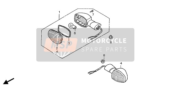 Honda CBF500A 2006 Indicator voor een 2006 Honda CBF500A