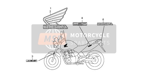 Honda CBF500A 2006 Sticker voor een 2006 Honda CBF500A