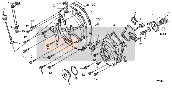 Honda CBF600N 2006 Coperchio frizione per un 2006 Honda CBF600N