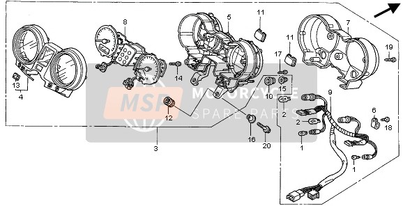 Honda CBF600N 2006 Mètre (KMH) pour un 2006 Honda CBF600N