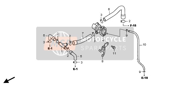 Honda CBF600N 2006 Valvola di iniezione dell'aria per un 2006 Honda CBF600N