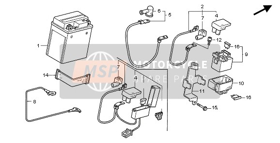 Honda CBF600N 2006 BATTERIE für ein 2006 Honda CBF600N