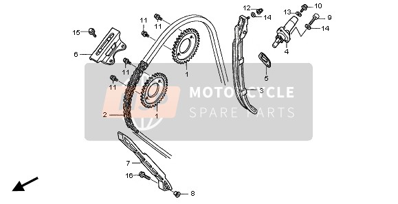 Honda CBF600S 2006 STEUERKETTE & SPANNER für ein 2006 Honda CBF600S