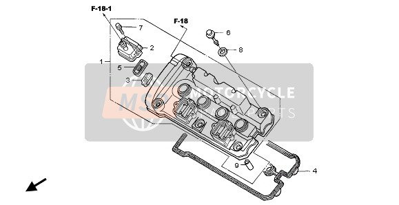 Honda CBF600SA 2006 CYLINDER HEAD COVER for a 2006 Honda CBF600SA