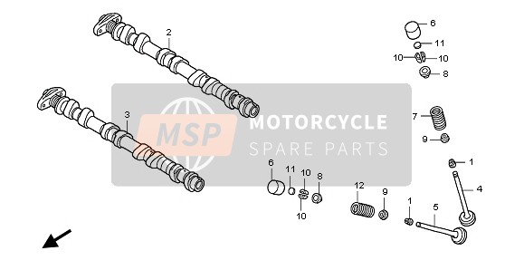 Honda CBF600SA 2006 Arbre À Cames & Soupape pour un 2006 Honda CBF600SA