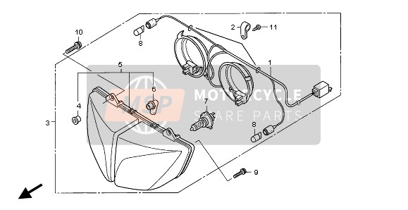 Honda CBF600SA 2006 HEADLIGHT (EU) for a 2006 Honda CBF600SA