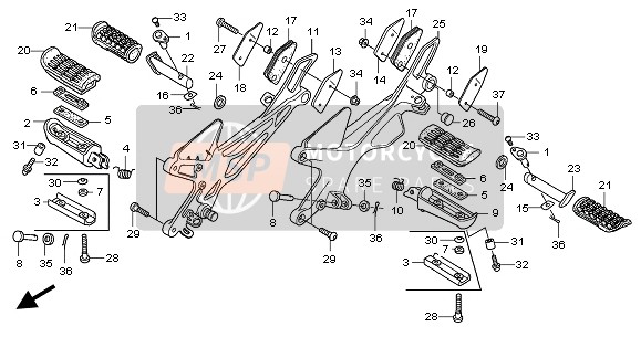 Honda CBF600SA 2006 Step voor een 2006 Honda CBF600SA