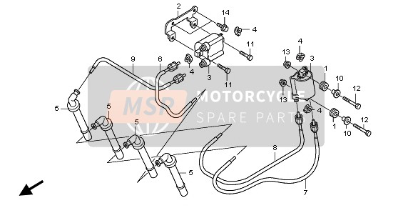 Honda CBF1000 2006 ZÜNDSPULE für ein 2006 Honda CBF1000