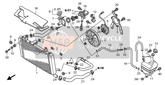 Honda CBF1000 2006 RADIATOR for a 2006 Honda CBF1000