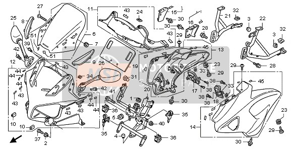 Honda CBF1000 2006 COWL for a 2006 Honda CBF1000