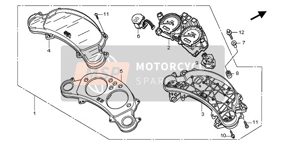 Honda CBF1000A 2006 Meter (MPH) per un 2006 Honda CBF1000A