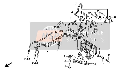 Honda CBF1000A 2006 ABS Modulador para un 2006 Honda CBF1000A