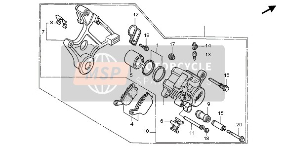 REAR BRAKE CALIPER