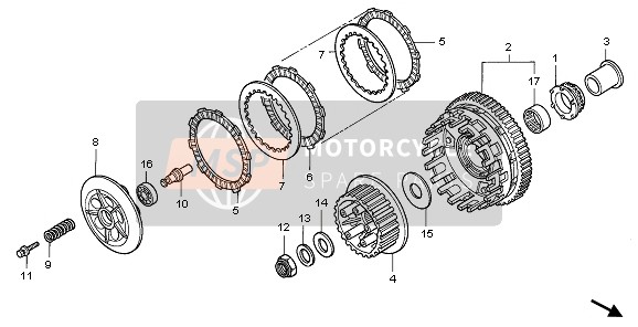 Honda CBR600F 2006 Embrayage pour un 2006 Honda CBR600F