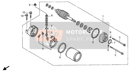 Honda CBR600F 2006 Startend Motor voor een 2006 Honda CBR600F