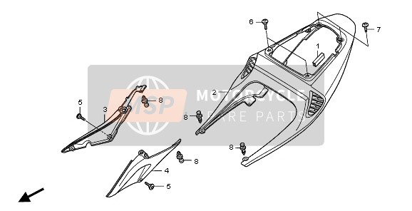 77210MEED10ZA, Gruppo Cappottatura Post., Honda, 0