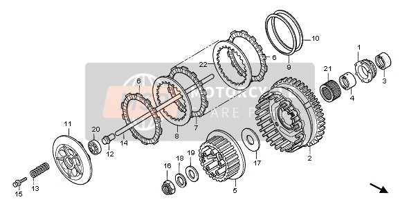 Honda CBR1000RR 2006 Embrayage pour un 2006 Honda CBR1000RR