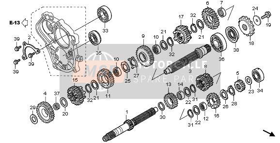 Honda CBR1000RR 2006 TRANSMISSION for a 2006 Honda CBR1000RR