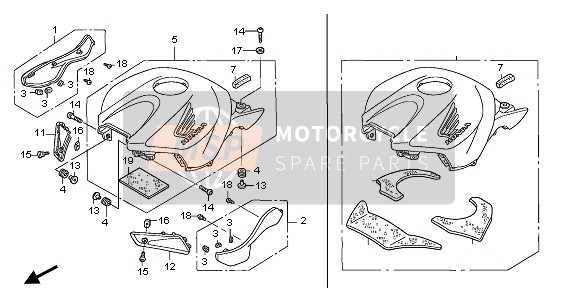 83150MELD20ZA, Beschutting Set, Bovenkan, Honda, 0