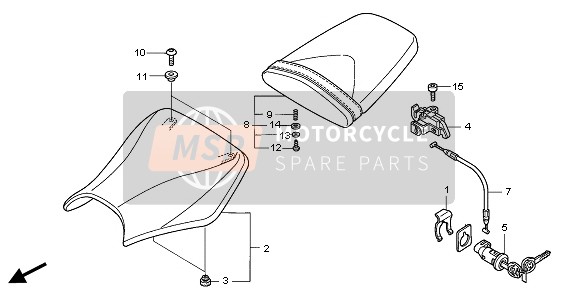 Honda CBR1000RR 2006 Siège pour un 2006 Honda CBR1000RR