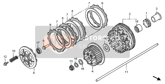 Honda CBR1100XX 2006 Embrayage pour un 2006 Honda CBR1100XX