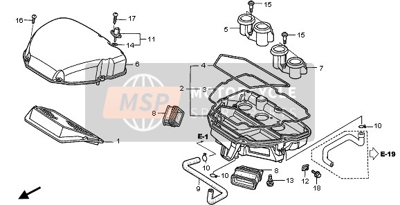 Honda CBR1100XX 2006 AIR CLEANER for a 2006 Honda CBR1100XX