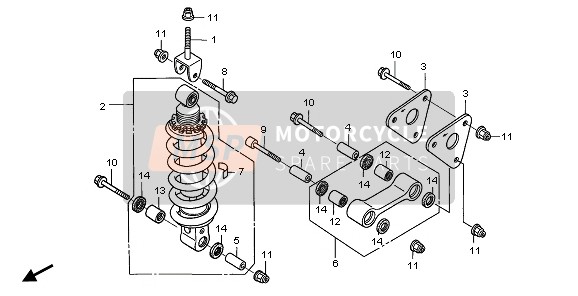 Honda CBR1100XX 2006 Cuscino posteriore per un 2006 Honda CBR1100XX