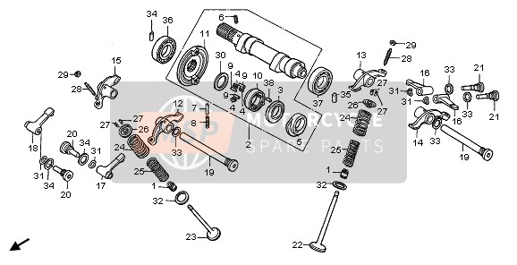 Honda FMX650 2006 Árbol De Levas & Válvula para un 2006 Honda FMX650