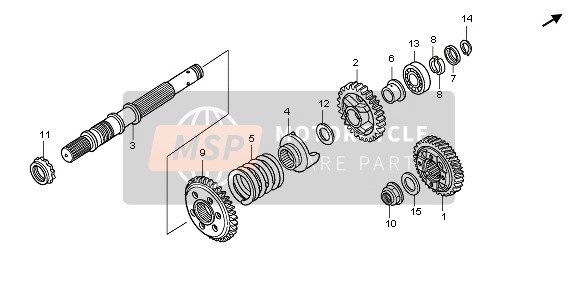 Honda GL1800A 2006 FINAL SHAFT for a 2006 Honda GL1800A