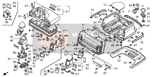 Honda GL1800A 2006 TRUNK BOX for a 2006 Honda GL1800A