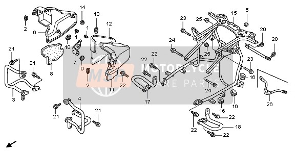 Honda GL1800A 2006 Garde moteur pour un 2006 Honda GL1800A